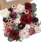 Artificial Flowers Combo Set – Fake Flowers with Leaves and Stems for DIY Wedding Bouquets, Centerpieces, Flower Arrangements, Baby Shower, Party & Home Décor (Burgundy)